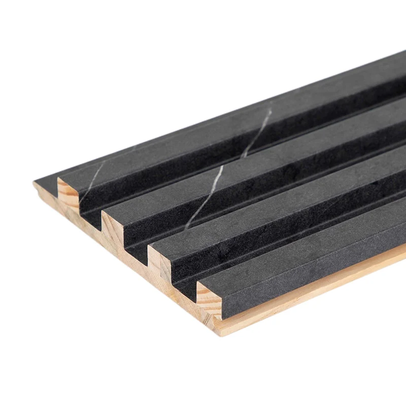 E&R WOOD European Wood Fluted Clad Decor Covering Wooden Anti-Mildew Internal PVC Wall Panels For Bathroom