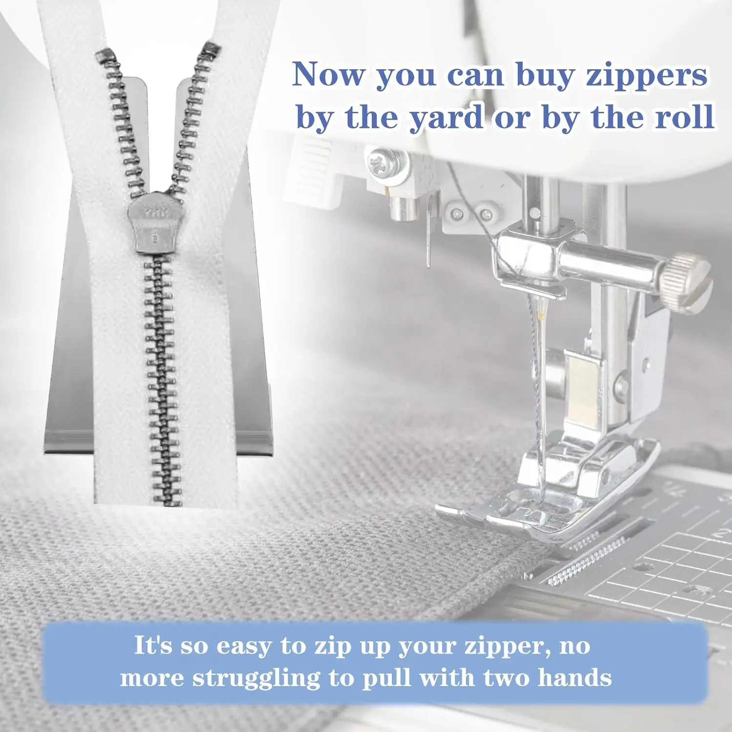 Universal Zipper Jig Tool, Stainless Steel 1.6*2.6' Zipper Puller Helper for Sewing, Zipper Slider Zipper Repair Fixer,TLX0295