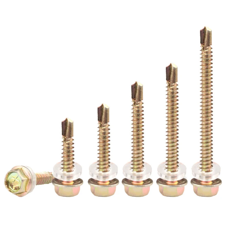 Гладить изделие из нержавеющей стали болты с шестигранной головкой и крестообразным шлицем из винтовые фланцевые винты для дерева