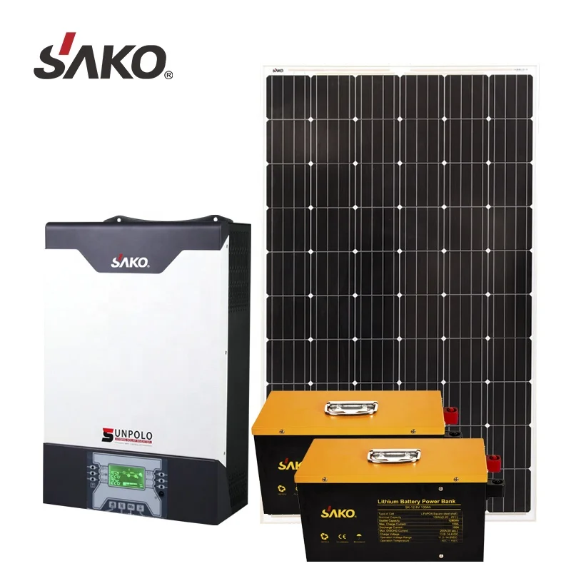 The best solar inverter SAKO SUNPOLO 5KW 48V pure sine wave solar inverter is compatible with lithium ion, LiFePo4, etc.