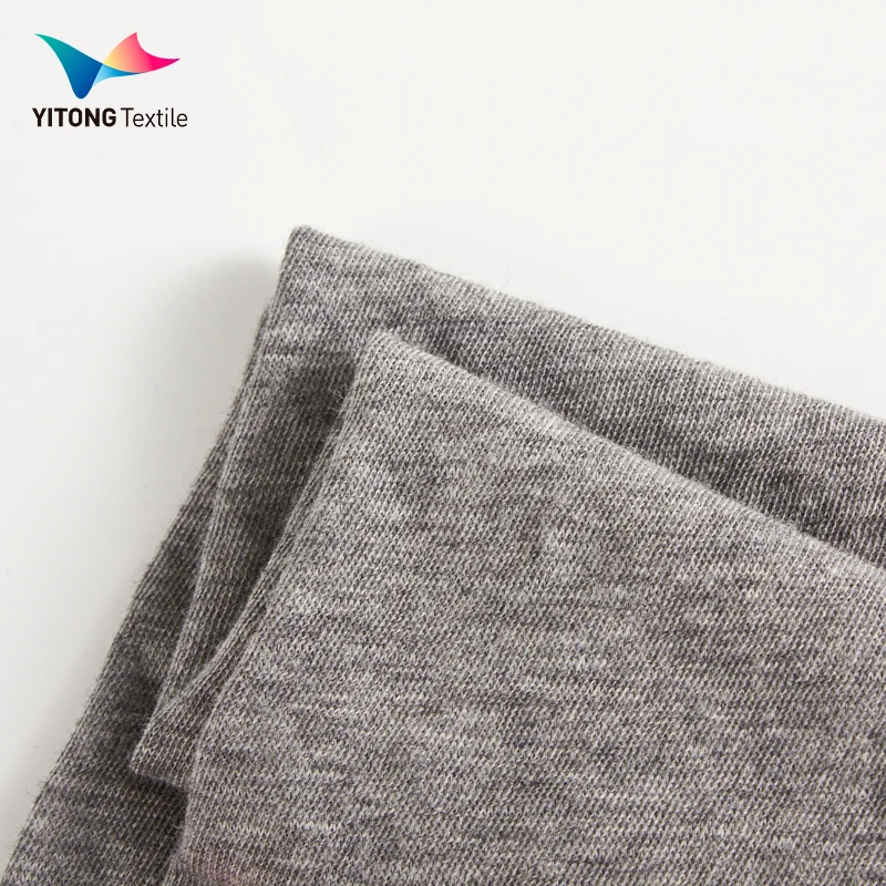 Factory Supply 128 gsm Cotton Wool Knit Fabric 70% Cotton 30% Wool Fabric for Thermal Pajamas Fabric