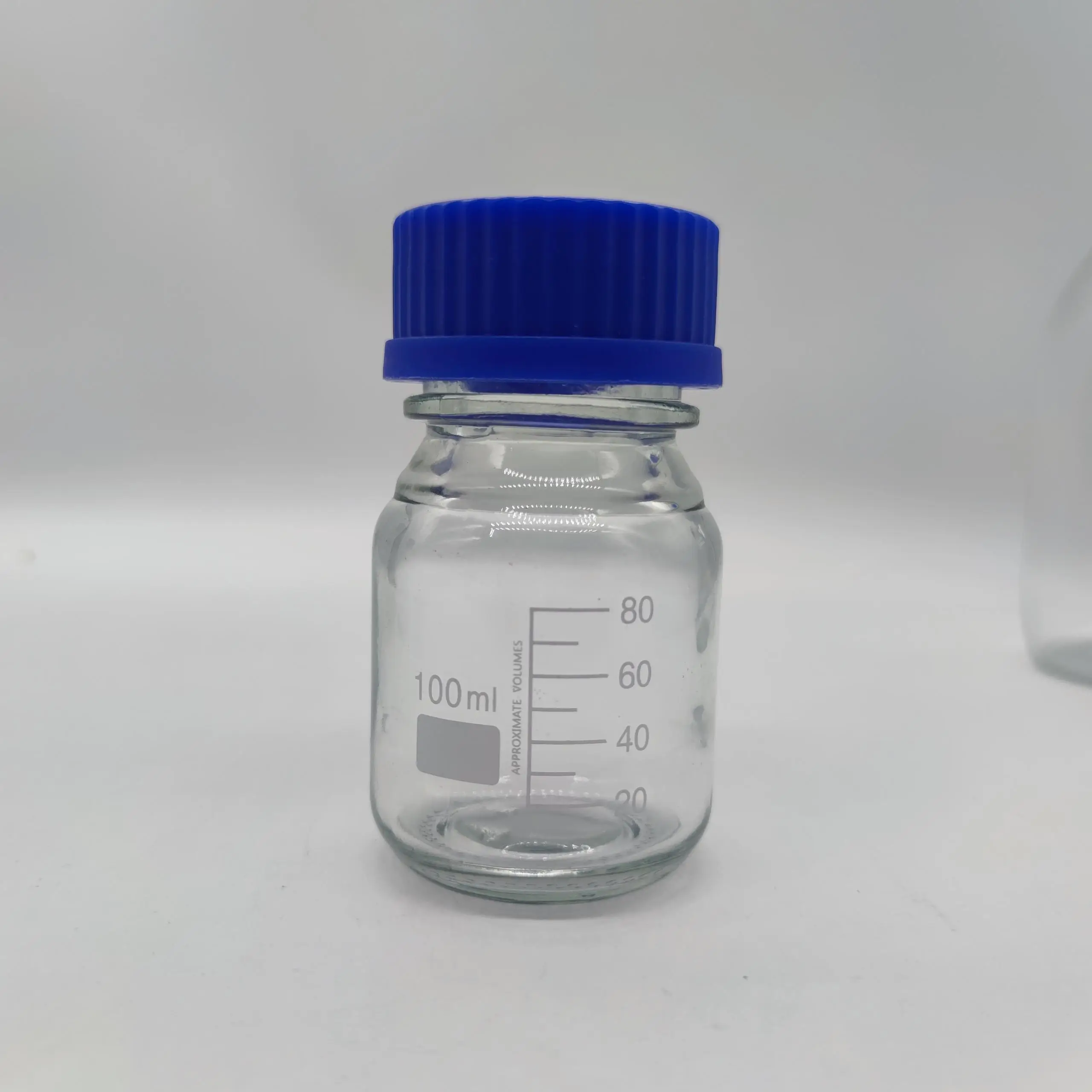 Laboratory Round Bottom GL45 Blue Screw Cap Glass Media Storage Reagent Bottle in Wholesale Price