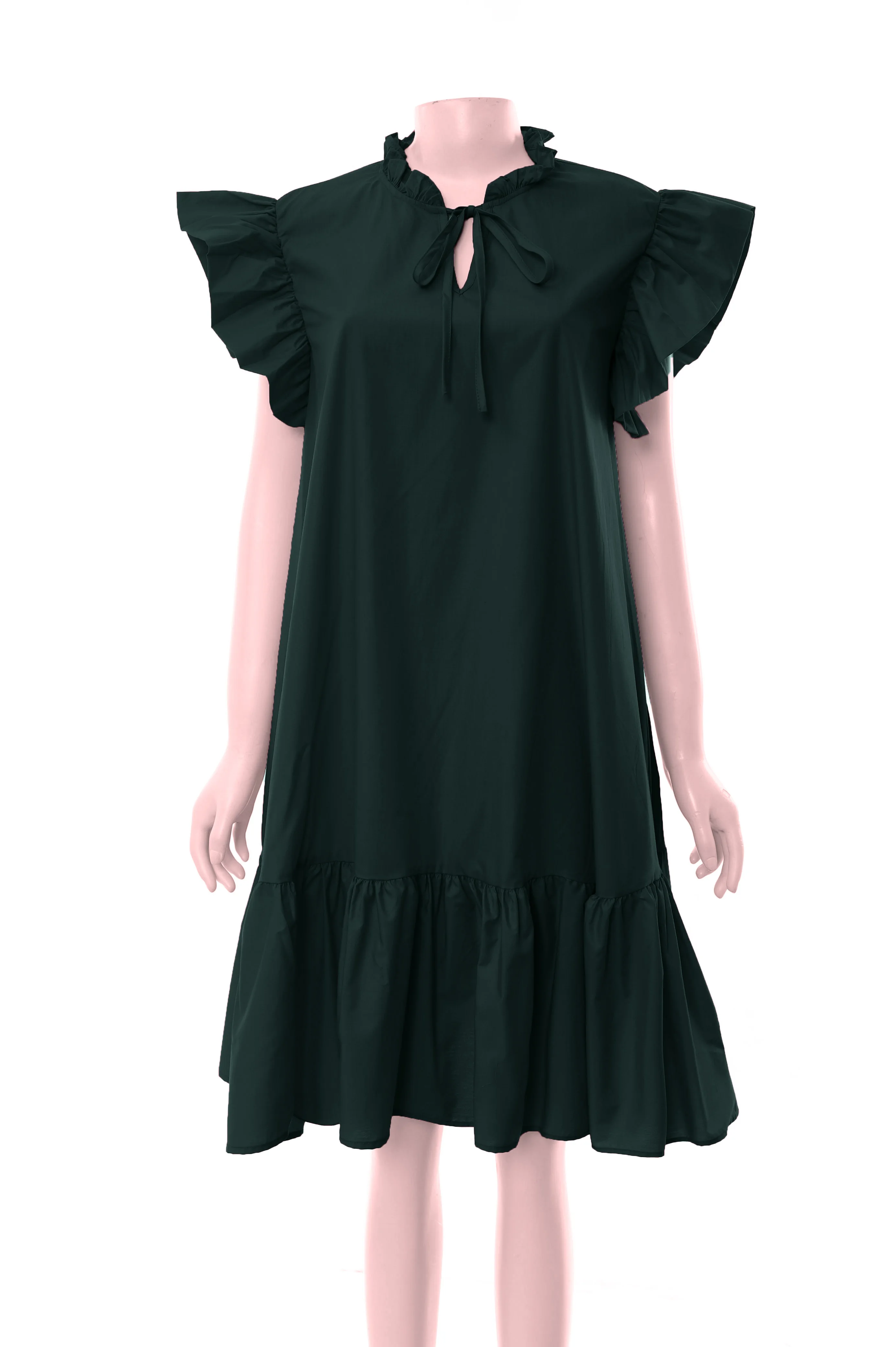New Style Polyester Cotton Round Neck Sleeveless Dress Sleeveless Loose Dresses Women