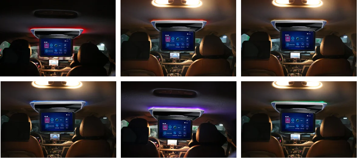 8K HD 13.3inch Android 9.0 system car rear seat entertainment system full screen roof monitor