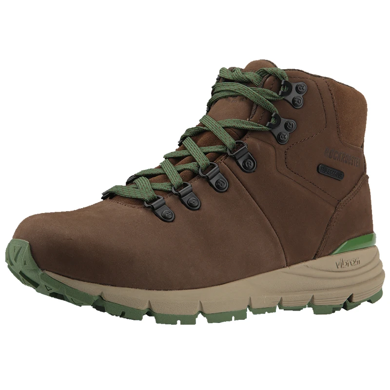 
Fashion brown nubuck leather waterproof durable mountain hiking safety boots 