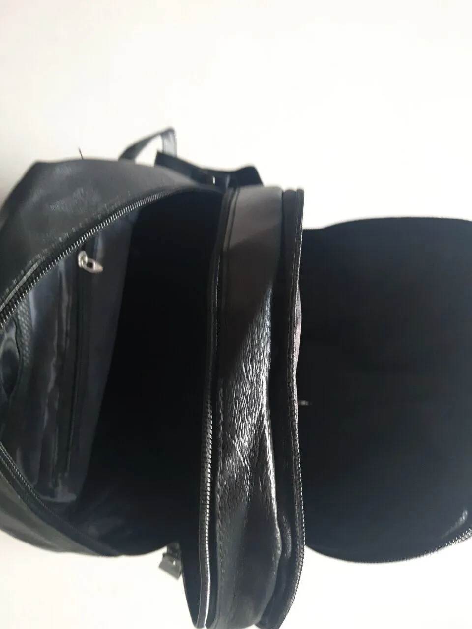 Wholesale Fashion Waterproof PU Leather Bag Girls School Backpack Black Color