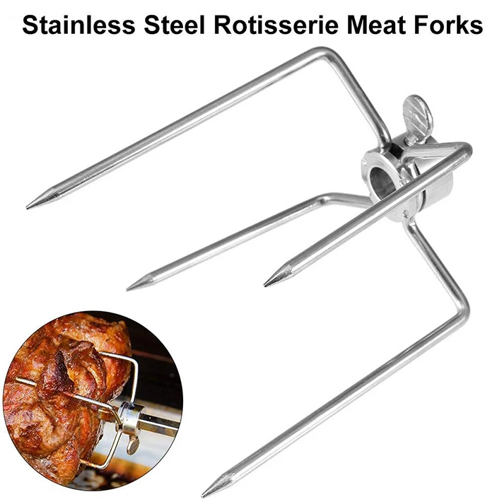 rotisserie grill meat  skewer forks Multi-function grill fork Barbecue accessories for outdoors  Electric skewers