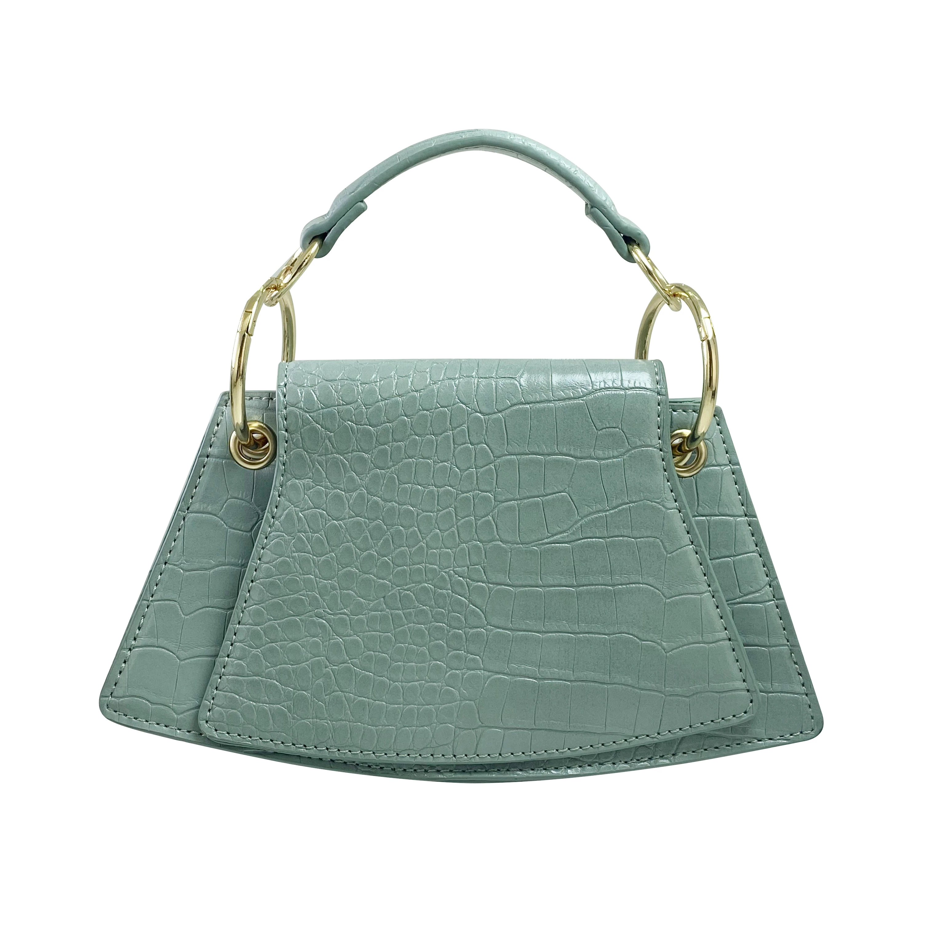 Grass green chain handbag Shoulder Messenger Bag Girls Luxury Square Bag Pure Color Handbag