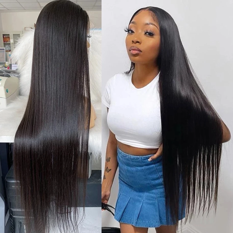 Raw Indian Hair Hd Lace Frontal Wig Brazilian Virgin Swiss Lace Closure Front Bone Straight Human Hair Wigs For Black Women