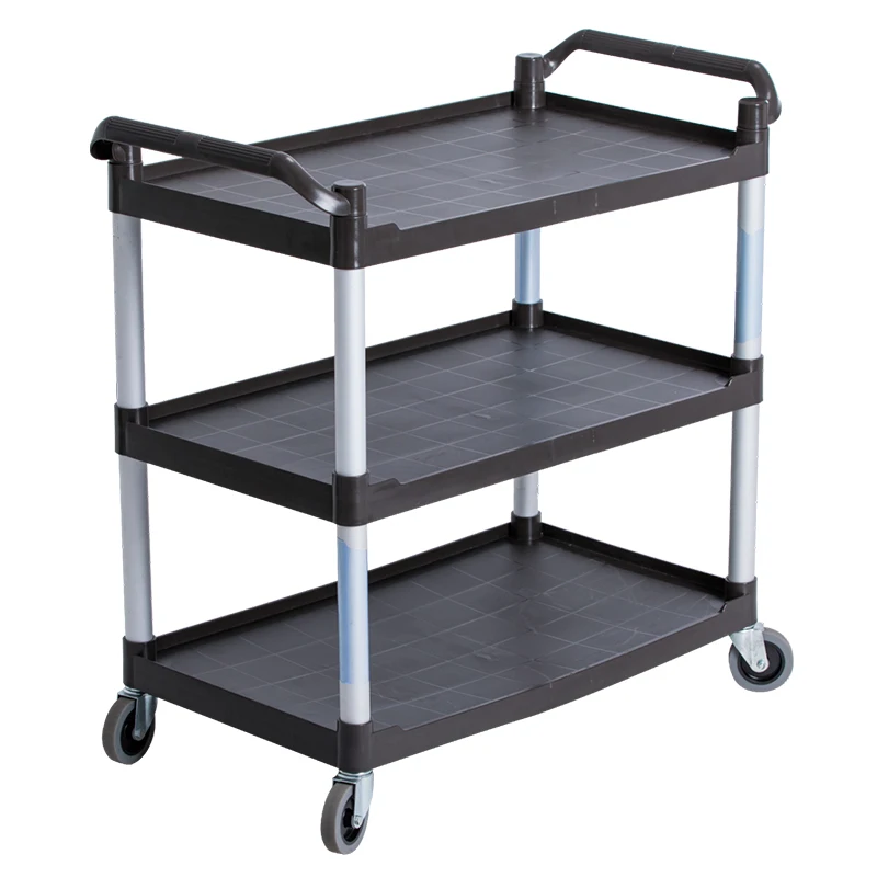  New design Factory Price Full size 3 Tiers Plastic Service Cart/Inflight Aircraft Meal Cart/Plastic Utility Food Trolley