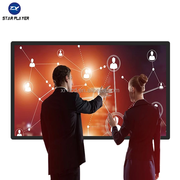 Good price 49 inch indoor monitor lcd wifi/4G advertising player touch android 7.1OS multimedia software media player