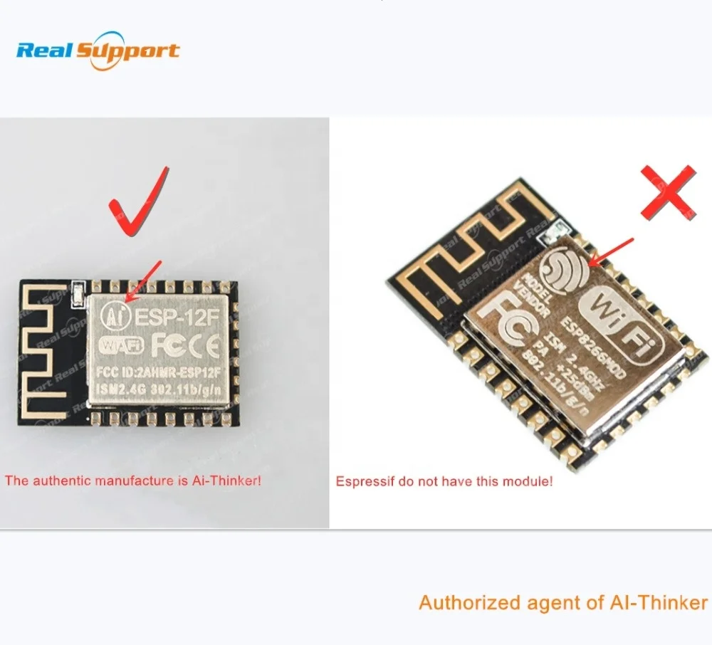 Authentic ESP-12F ESP8266-12F  Remote Serial Port WIFI Wireless Module by Ai-Thinker CE / FCC / ROHS / REACH