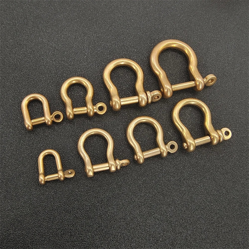 New Cheap price high quality U-shape D-shape buckle 100% brass vachette clasp strong connection buckle multiple size for choose