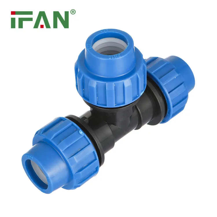 IFAN хорошая цена PE Трубопроводные фитинги Тройник PP компрессионные PE100 HDPE