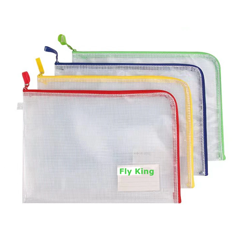 office supply pvc mesh zipper document bag plastic document bag a4 document pvc mesh