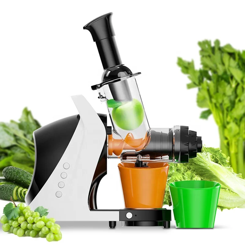 BPA Free Hot sale Wide mouth horizontal slow juicer Extractor Compact Cold Press Juicer Fruit juice Extractor