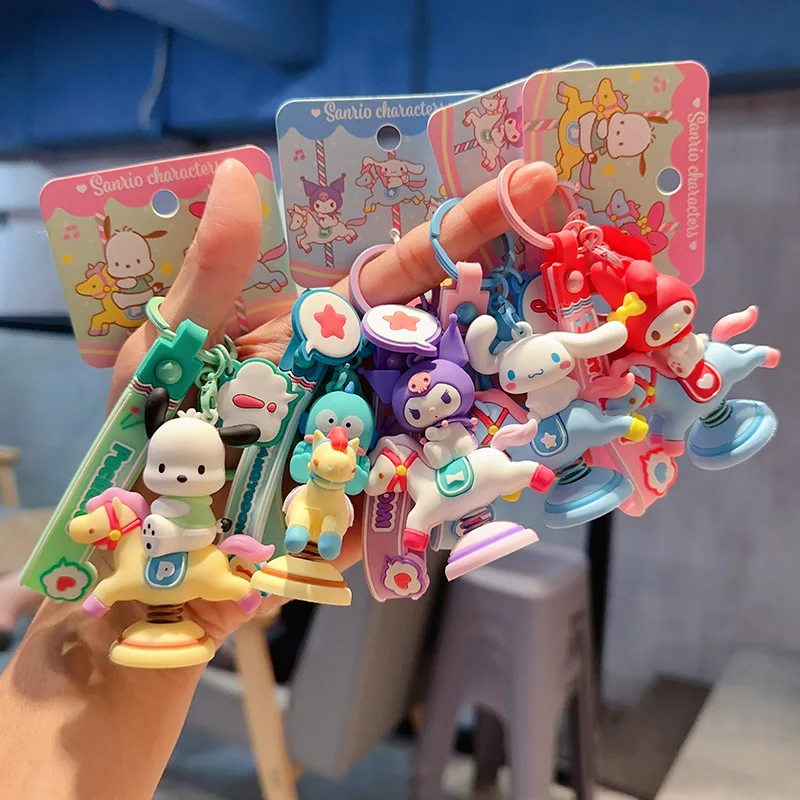 Cute Cartoon Kuromi projection camera Sanrioed Hello Kitty Keychain Women Bag Pendant Key Chain sanrioed wholesale