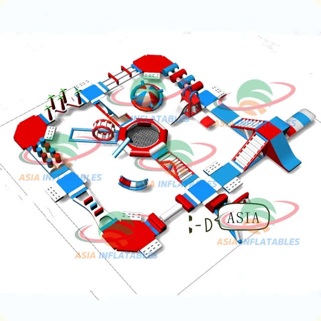 Hot Sale l Inflatable Water Park On Sea , Inflatable Floating Water Aqua Amusement Park Equipment Game