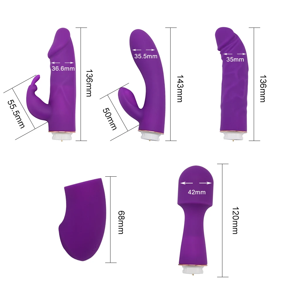 vibrator Set G Spot Wand Massager Sex Toys Female Vibrator Vagina Rabbit Clitoral Dildo Vibrator For Women
