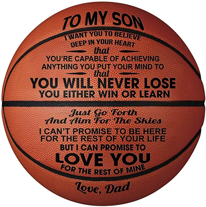 
Engraving logo customize composite leather basketball 