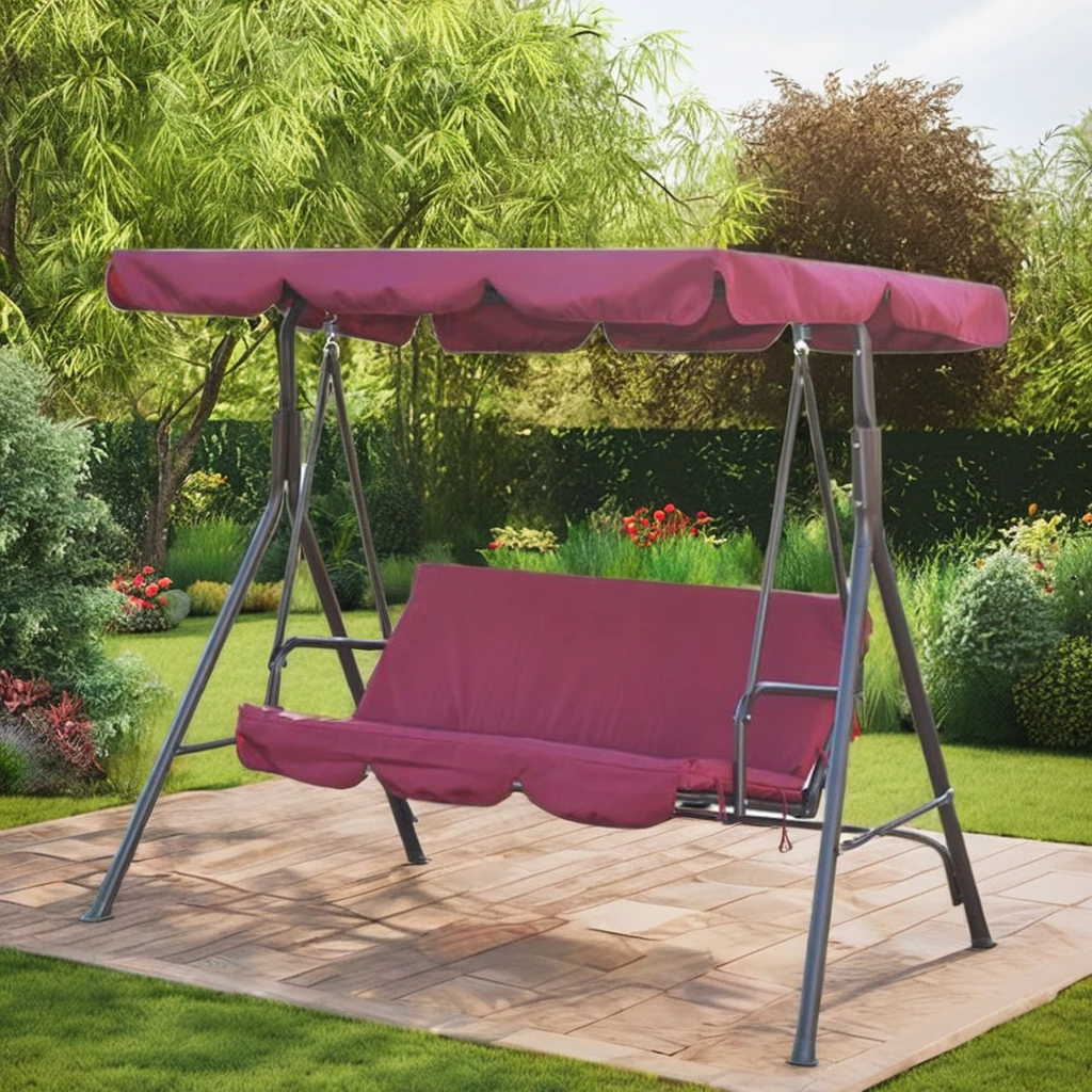 3-Person Swing Canopy Hammock Steel