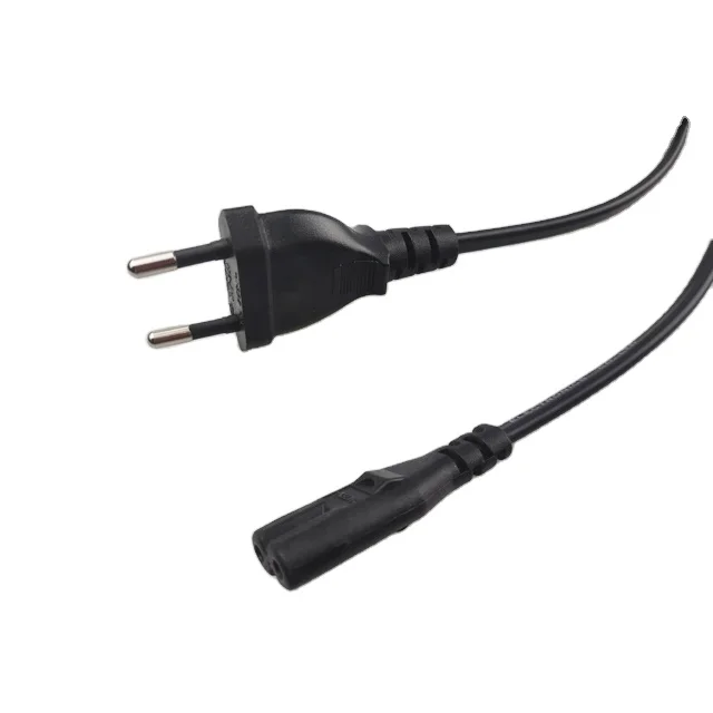 Прямая продажа с фабрики VDE 2-контактный Европейский-плоскими зубцами 2.5A 250V кабели питания переменного тока силовые кабели компьютера