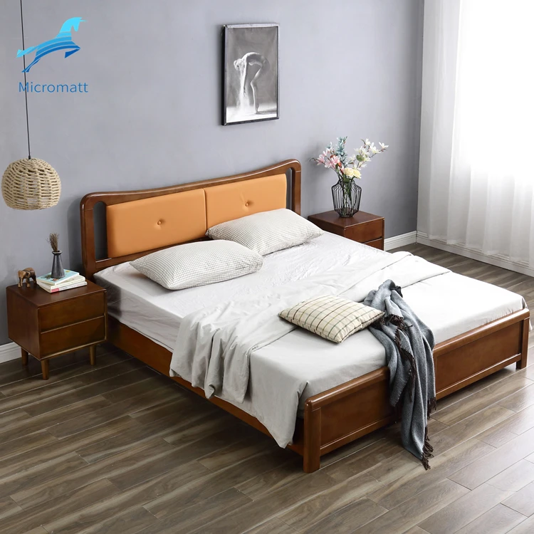 Bed Set Frame Double Queen Size Modern Luxury Wood Bedroom Furniture