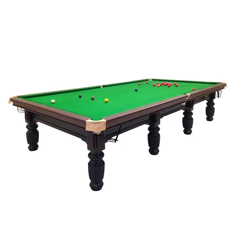 Sdais 12ft Snooker Table Indoor Pool Sport Durable High Quality Leg Metal Leather Material Cue Slate Leather Net Billiard