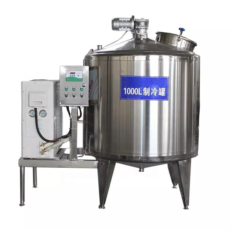 500 liter Food Processing Line Dairy Products Yogurt Milk Cooling Tank Storage Tanks Cooler Condenser Chiller