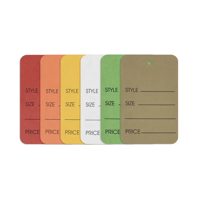 Unstrung Custom Garment Paper Price Tag Merchandise Coupon Perforated Tag