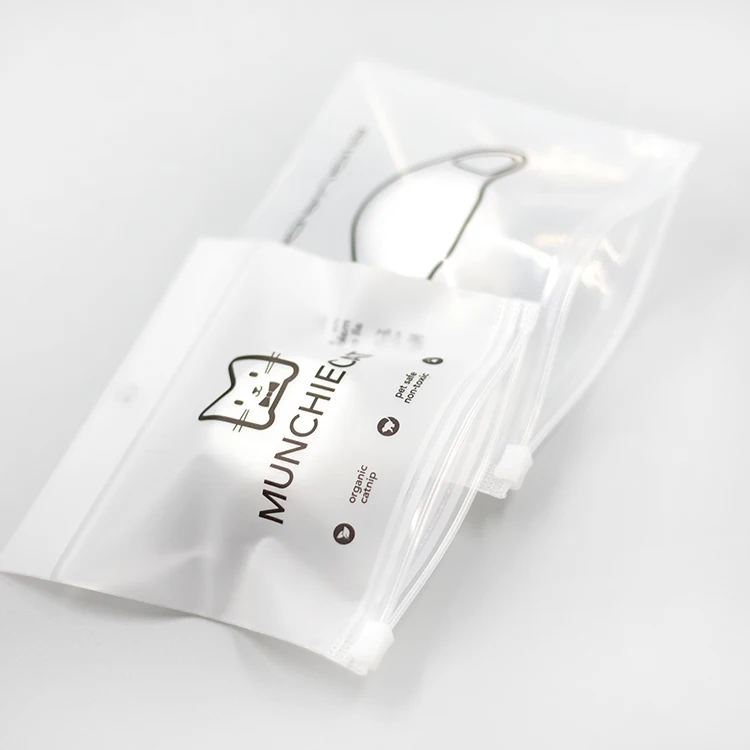 Matte Frosted Biodegradable Zipper Bag Clear Clothing Tshirt zip top slide plastic zip lock bags