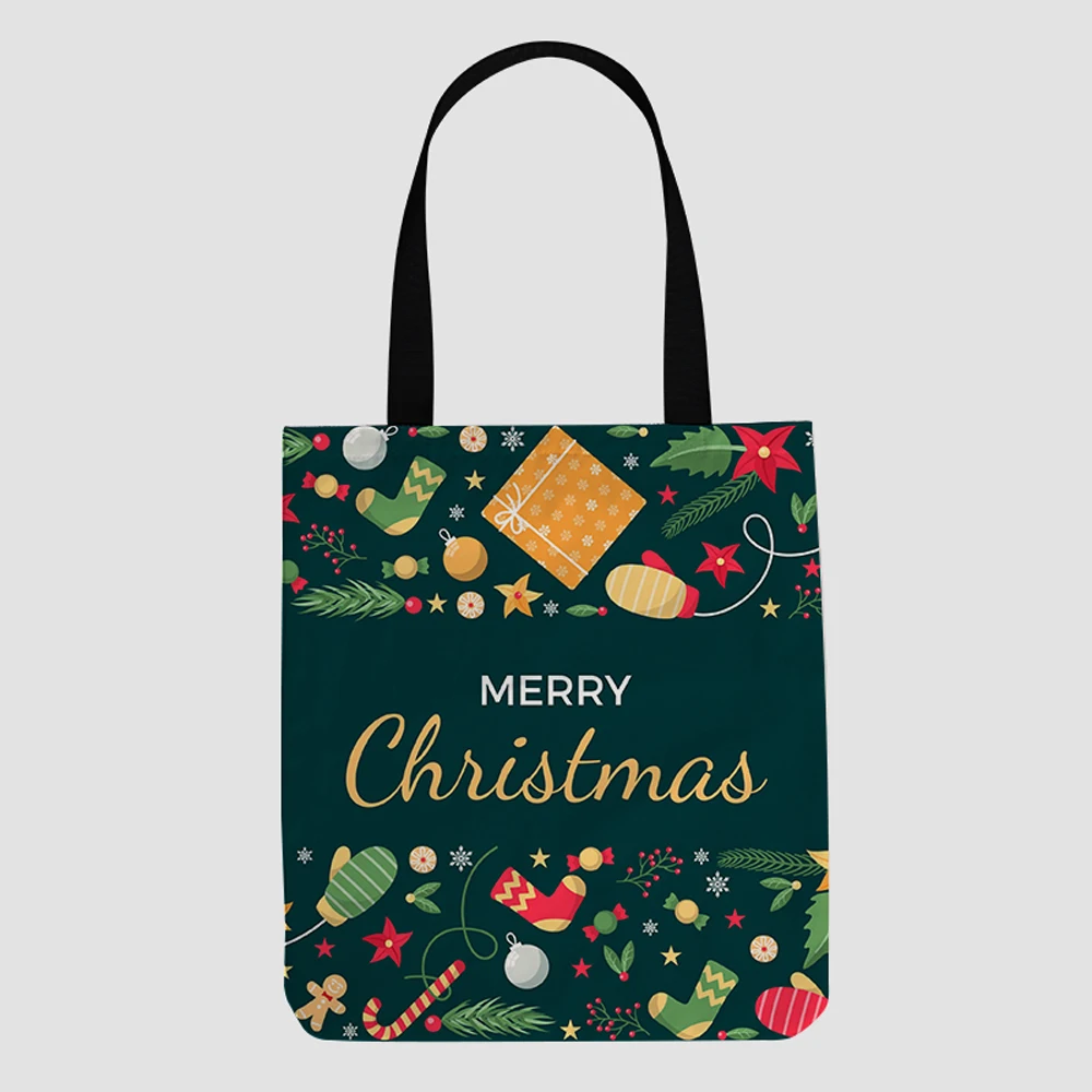 2021 custom canvas hand shopping bags shoulder Christmas style designer ladies handbags fashion trends for women men tote bag
