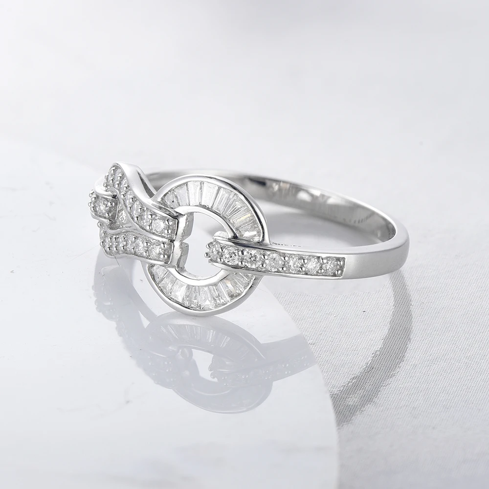 Sun Star High Fashion Jewelry Design Natural Diamond Paved White Gold Engagement Rings For Women