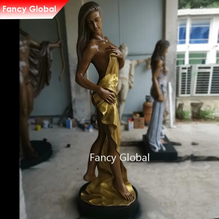 Outdoor Garden Naked Lady Custom Bronze Life Size Statue Graces Sexy Nude Female Bronze Sculpture Woman Statues