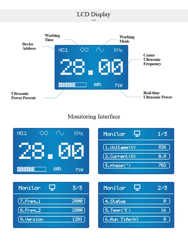 
Clangsonic high power variable frequency double frequency ultrasonic generator 