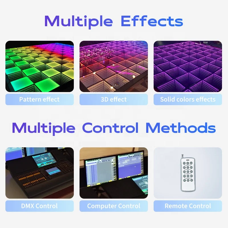 Most popular LED dance floor magnetic Pista de baile 3d infinity mirror led floor panel for bar wedding disco party decoration