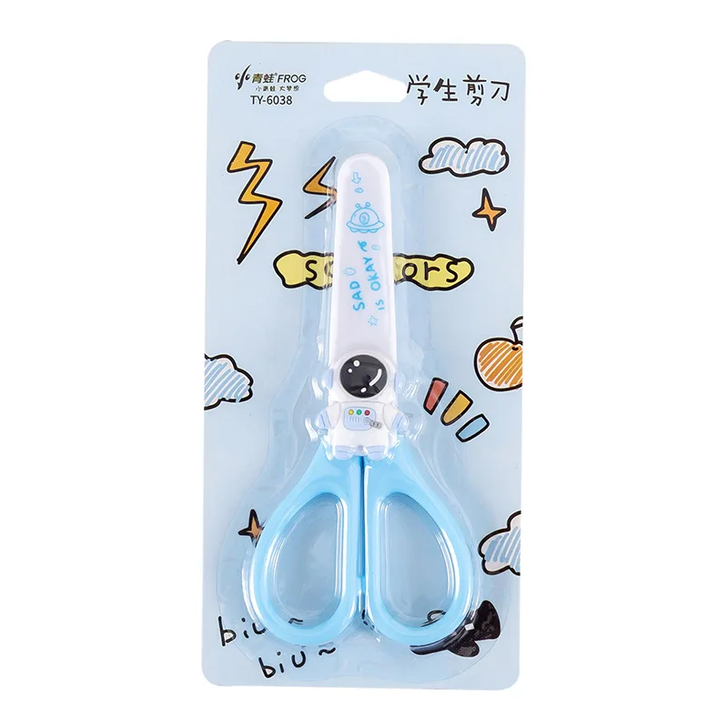 Детские ножницы вырезанные из бумаги Кружева Мультфильм Анти-защемление эластичные пластиковые DIY ручные для учеников детского сада маленькие