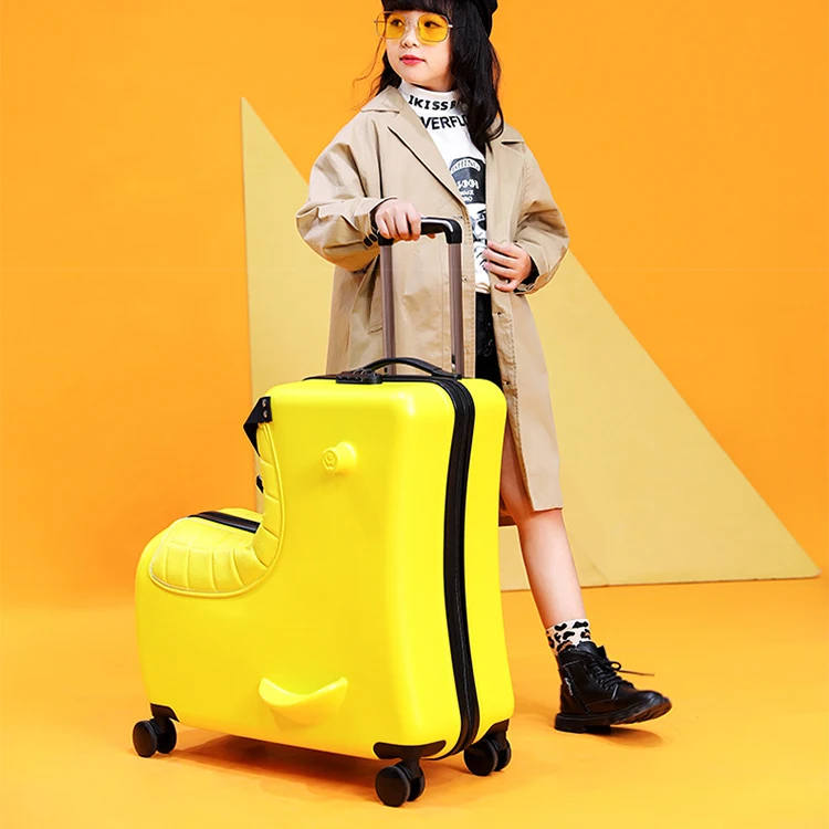 OEM Customized Children Cartoon PC Travel Trolley Bags Kids Luggage Sets Ride On Luggage Suitcase For Kids