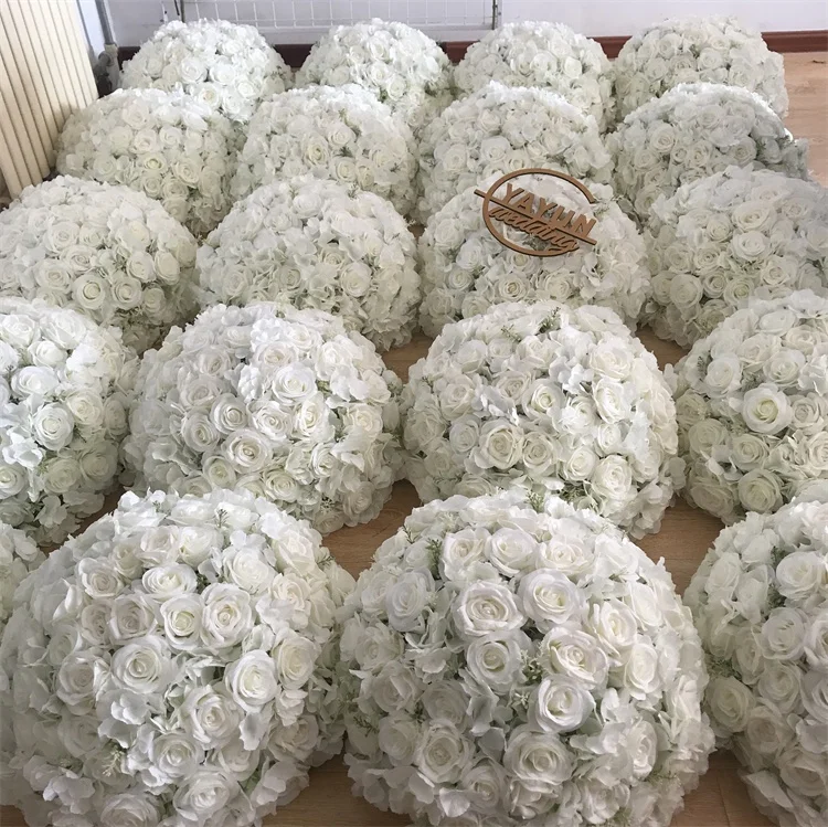 YR 2503 Customized Floral Centerpieces wedding Decoration Silk Rose Hydrangea Artificial Flower Ball For Wedding Table