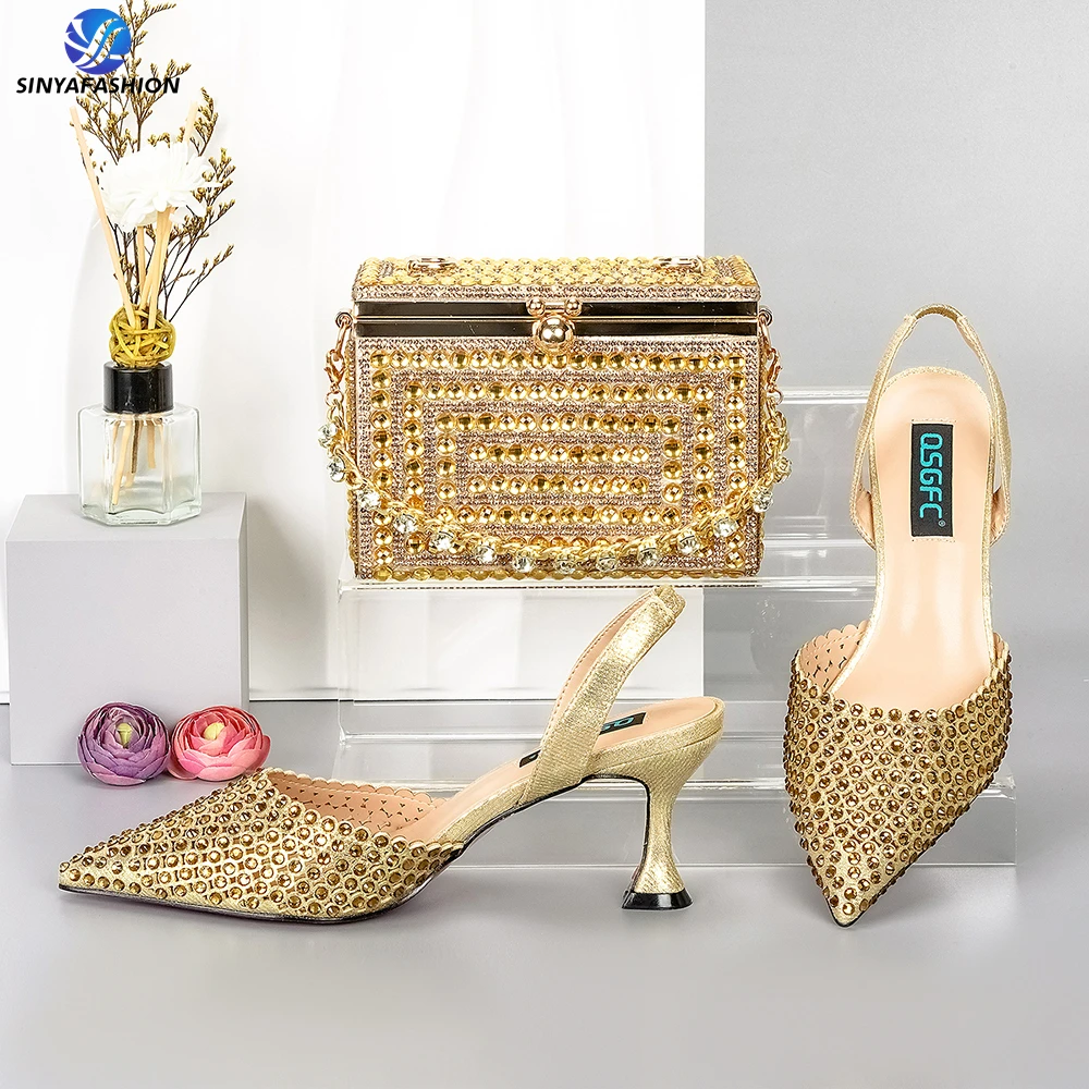 Hot Sale Shoes And Bags Set For Women Colorful Design Beautiful Shoes For Women Wholesale For Wedding Party Birthday