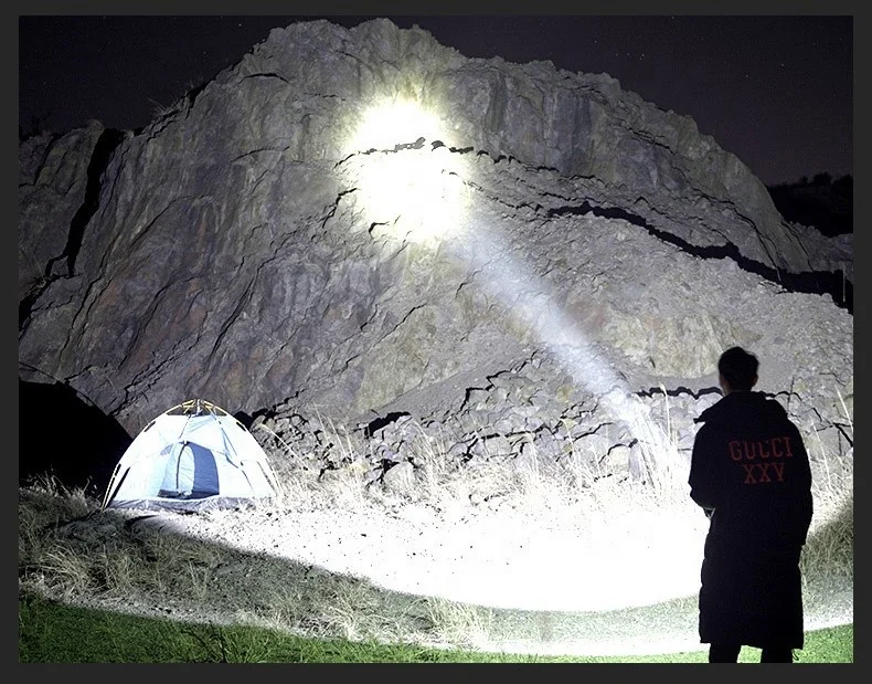 Strong light long-range ultra bright flashlight household self-defense small portable multi-functional outdoor camping light
