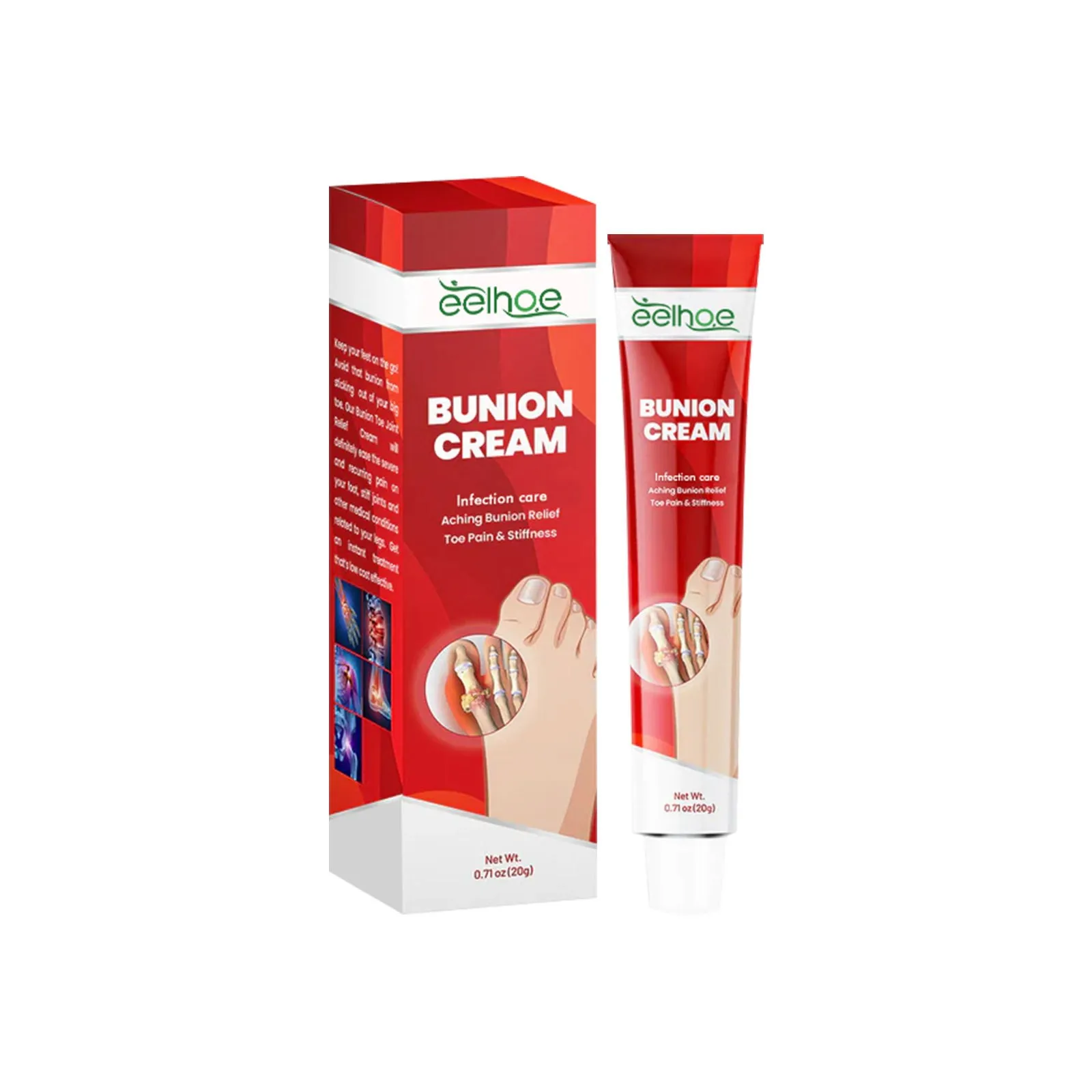 EELHOE High Quality Vegan Ingredients Infection Care Aching Bunion Relief Toe Pain Stiffness Bunion Cream