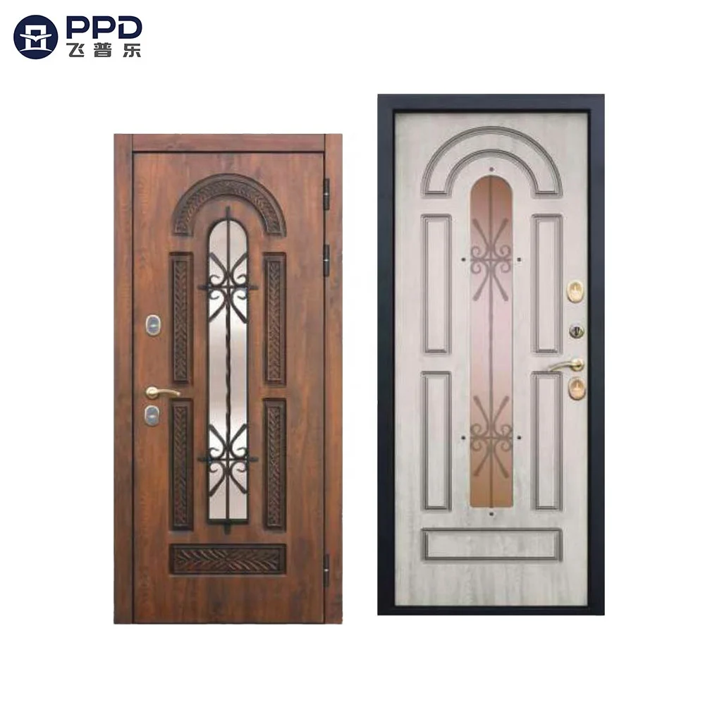 Widely Used Main Gate Iron Doors Special Residential Front Entry Door Various Pretty External Russian Steel Door with Multi-Lock
