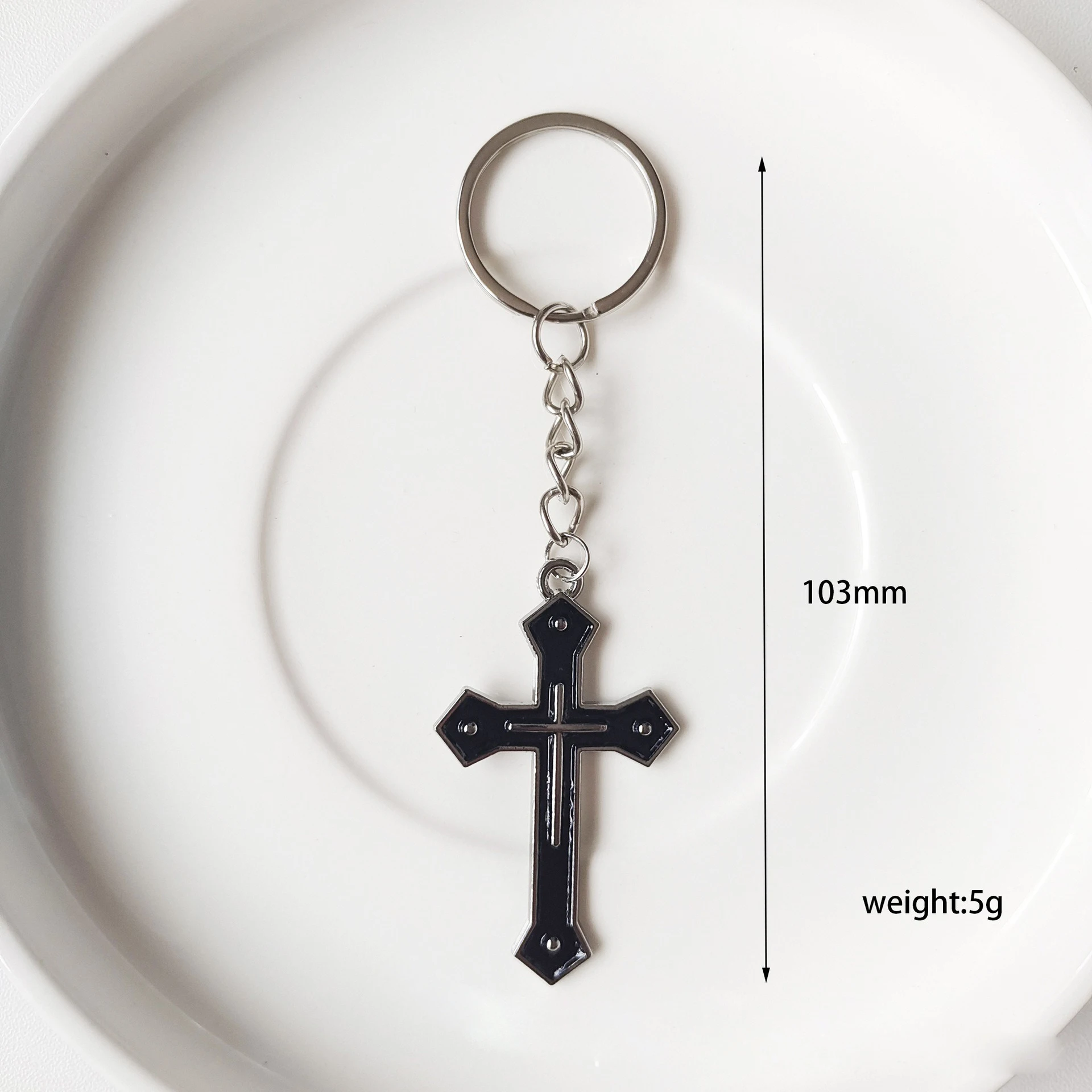 hot sale classic cross keychain car keychain pendant fashion bag accessories trendy decoration cross keychain