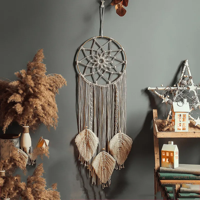 Travelcool Macrame Tapestry Wall Hanging Dreamcatcher Diy Room Decoration Kids Owl Moon Star Dream Catcher Home Hogar Decor