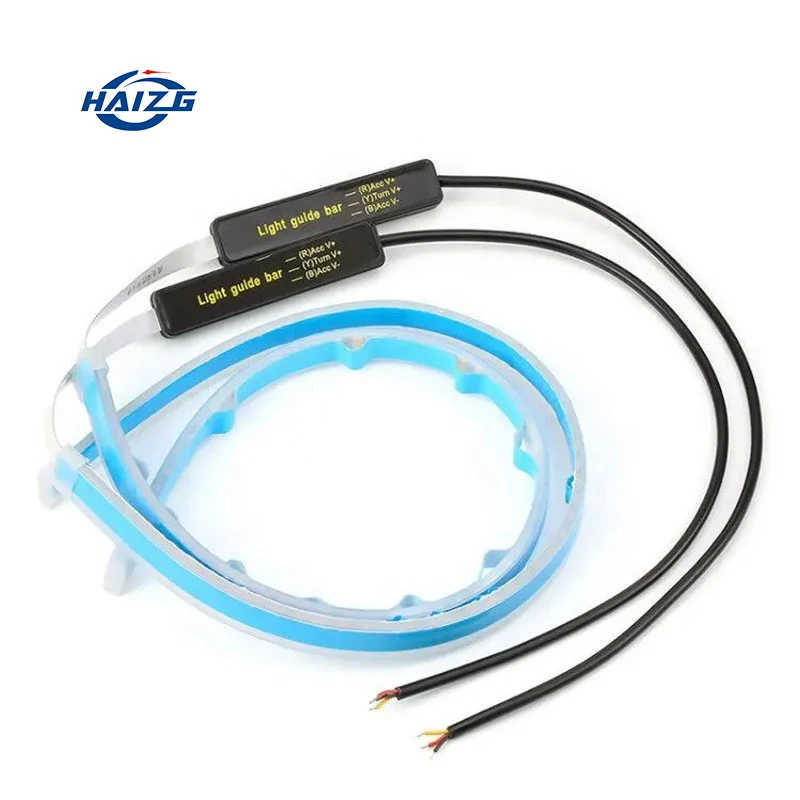 Universal 30cm 45cm 60cm DRL light soft article lamp flowing flexible LED strip LED daytime running light