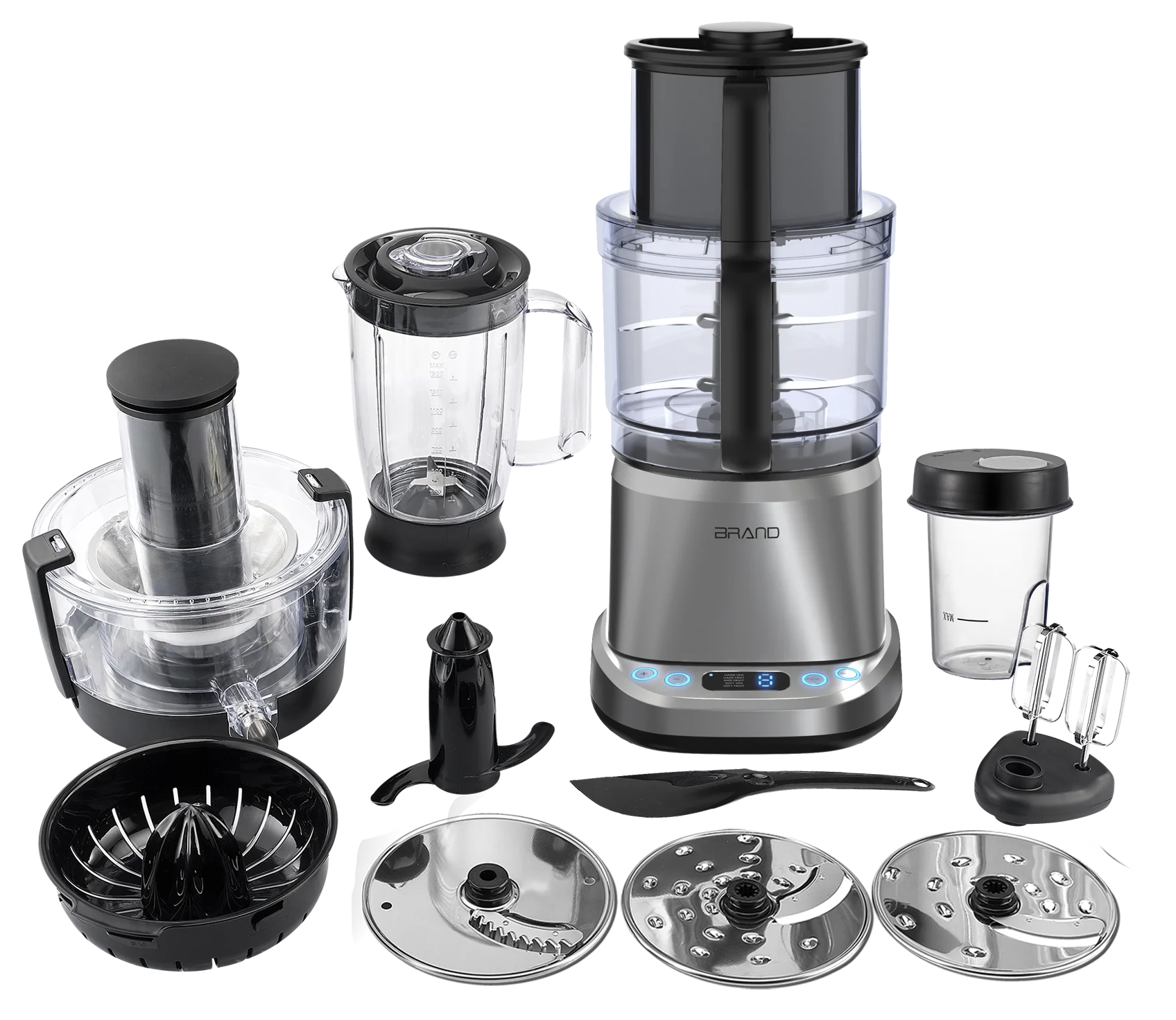 Профессиональный кухонный комбайн для мировой кухни: многоцелевая обрабатывающая машина точного измельчения смешивания и