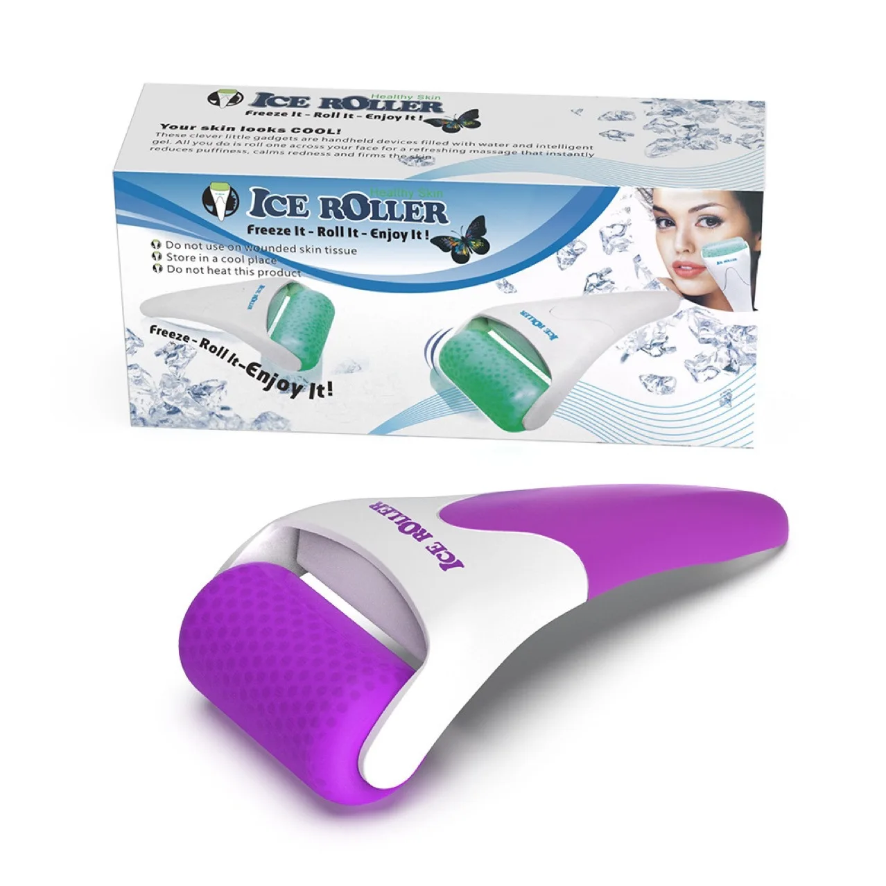 ice beauty roller face ice roller silicone ice roller for face and eye face beauty skin care