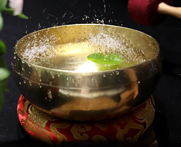 Tibetan Meditation Yoga Singing Bowl Set  With  CushioN For Meditation Chakra Healing