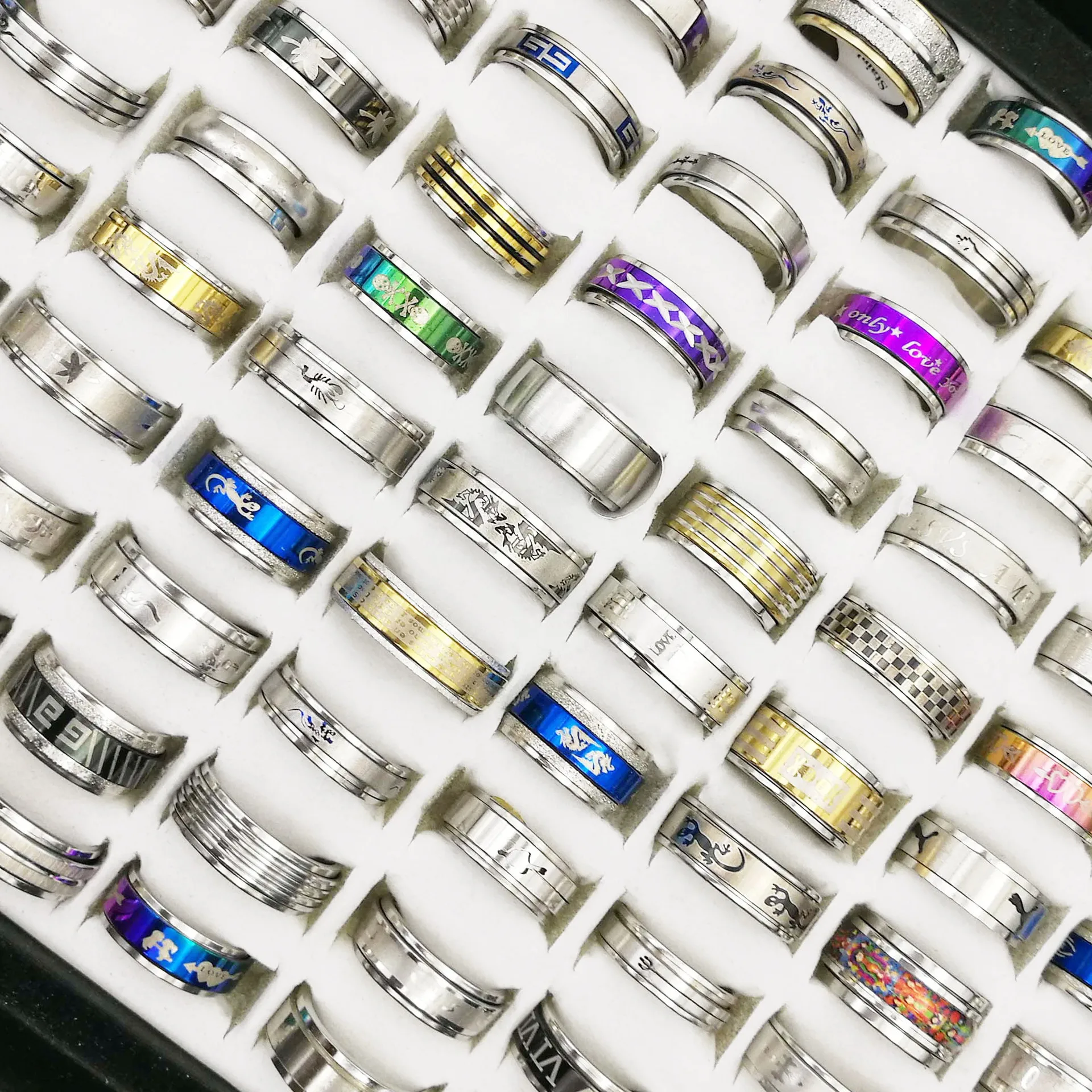 3D Printer Accessoriesesale Stainless Steel Rotating Ri1.75mmanium Steel Men and Women Engagement Rings for Women Zircon